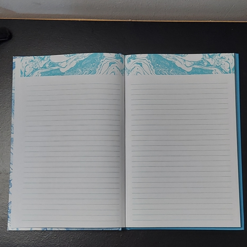 Marbled Blue and White 'Thoughts' Journal - Picture 3 of 4